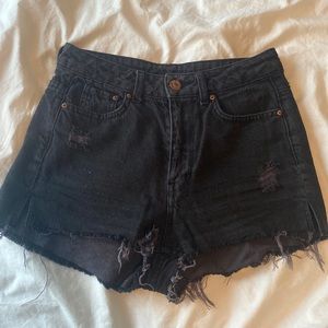 Women’s black jean shorts